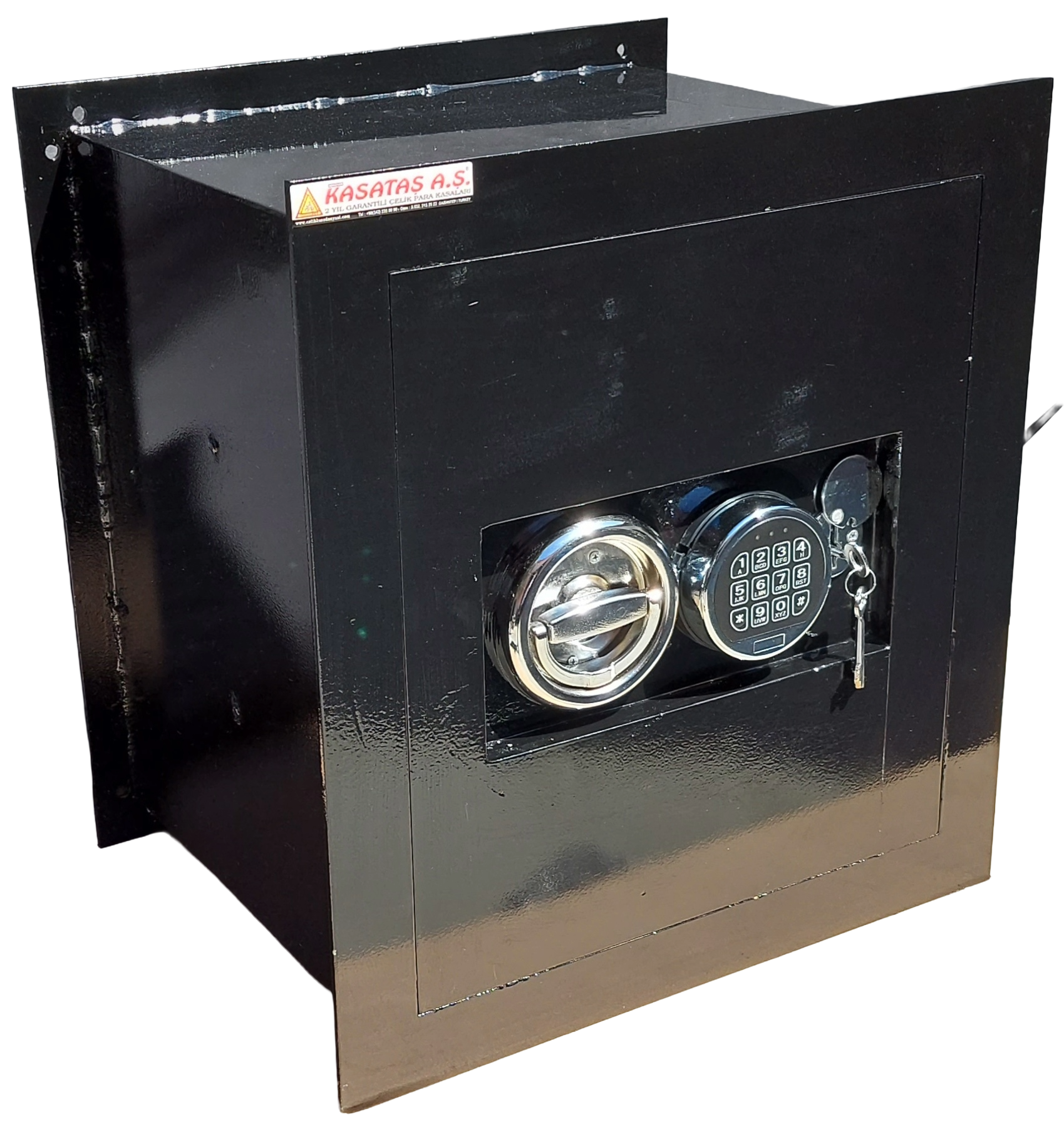 " 046EAGAK 5 KLASÖR SAKLAMA KAPASİTELİ ELEKTRONİK ŞİFRELİ VE ANAHTARLI ANKASTRE DUVAR KASASI 46*39*35cm 28Kg ( 899€ )+KDV ÜCRETSİZ KARGO - KAPIDA ÖDEMELİ