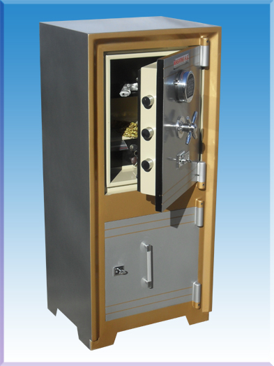 008AE - 105 LİK ANAHTAR TAŞIMA ZORUNLULUĞU OLMAYAN ALTI DOLAPLI ELEKTRONİK ŞİFRELİ ÇELİK PARA KASASI  105*48*39CM 180KĞ  SADECE ( 19999TL )+KDV ADRESE TESLİM