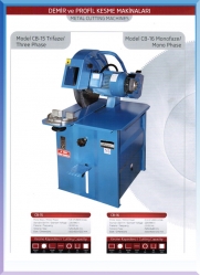 CD 15 - CD16 -  5.5 HP MOTORLU MONOFAZE 520*3*40 TESTERE TAŞLI DEMİR PROFİL KESME MAKİNALARI ( 2888€ )+KDV ADRESE TESLİM