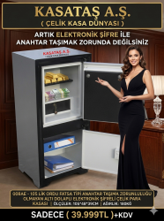 "                    ."                008AE - 105 LİK ORDU FATSA TİPİ ANAHTAR TAŞIMA ZORUNLULUĞU OLMAYAN ALTI DOLAPLI ELEKTRONİK ŞİFRELİ ÇELİK PARA KASASI 105*48*39CM 180KĞ SADECE ( 725€ )+KDV ADRESE TESLİM