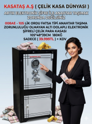 "            ."                    ."                008AE - 105 LİK ORDU FATSA TİPİ ANAHTAR TAŞIMA ZORUNLULUĞU OLMAYAN ALTI DOLAPLI ELEKTRONİK ŞİFRELİ ÇELİK PARA KASASI 105*48*39CM 180KĞ SADECE ( 725€ )+KDV ADRESE TESLİM
