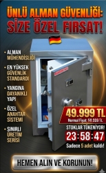 "            ."        004YTF2A OFİS TİPİ TEKKAPILI 2 ÖZEL ANAHTARLI YAPRAK MENTEŞELİ TOPUZ KOLLU ÇELİK PARA KASASI DIŞ ÖLÇÜSÜ 70*46*39CM İÇ ÖLÇÜSÜ 56*38*23CM 160KĞ ( 999€ )+KDV ADRESE TESLİM